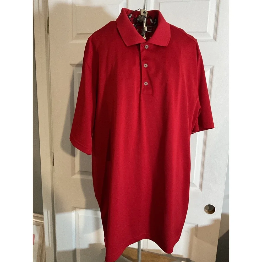 2 Items 1 Adidas Golf Mens Climalite Red Short Sleeve Polo‎ 2XL Recycled